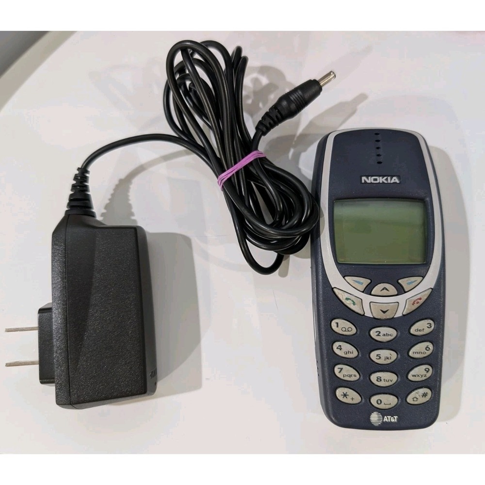 Nokia 3360 Blue/Silver AT&T Phone Untested Parts Only